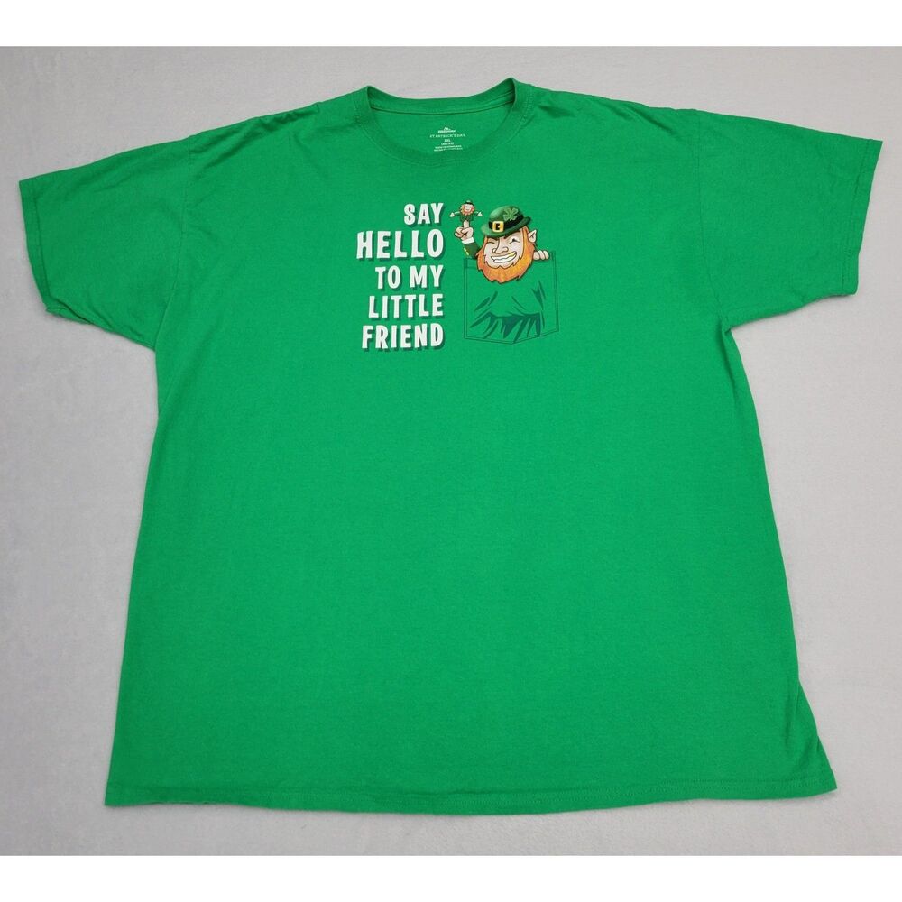 way to celebrate! Mens St Patrick's Day Tee 2XL Say Hello To My Little Friend GN